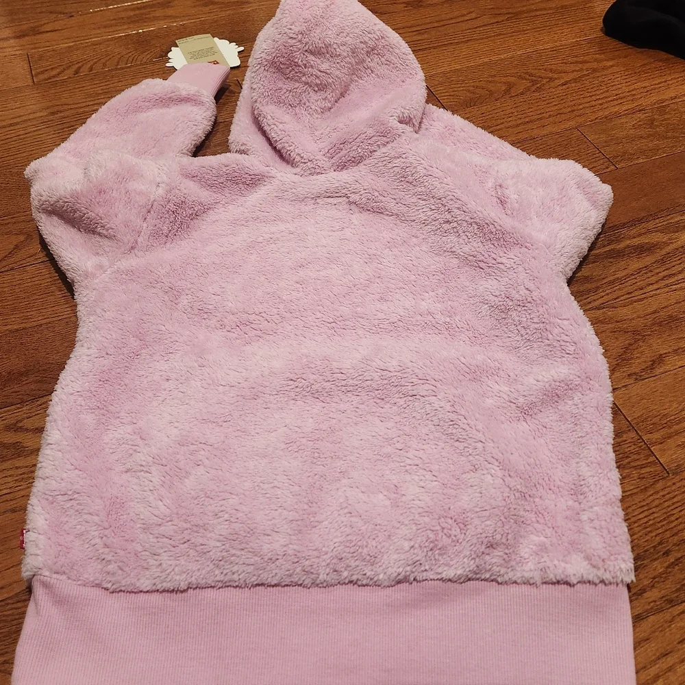 New Levi's Hello Kitty Girls Sherpa Hoodie, Size 10/12